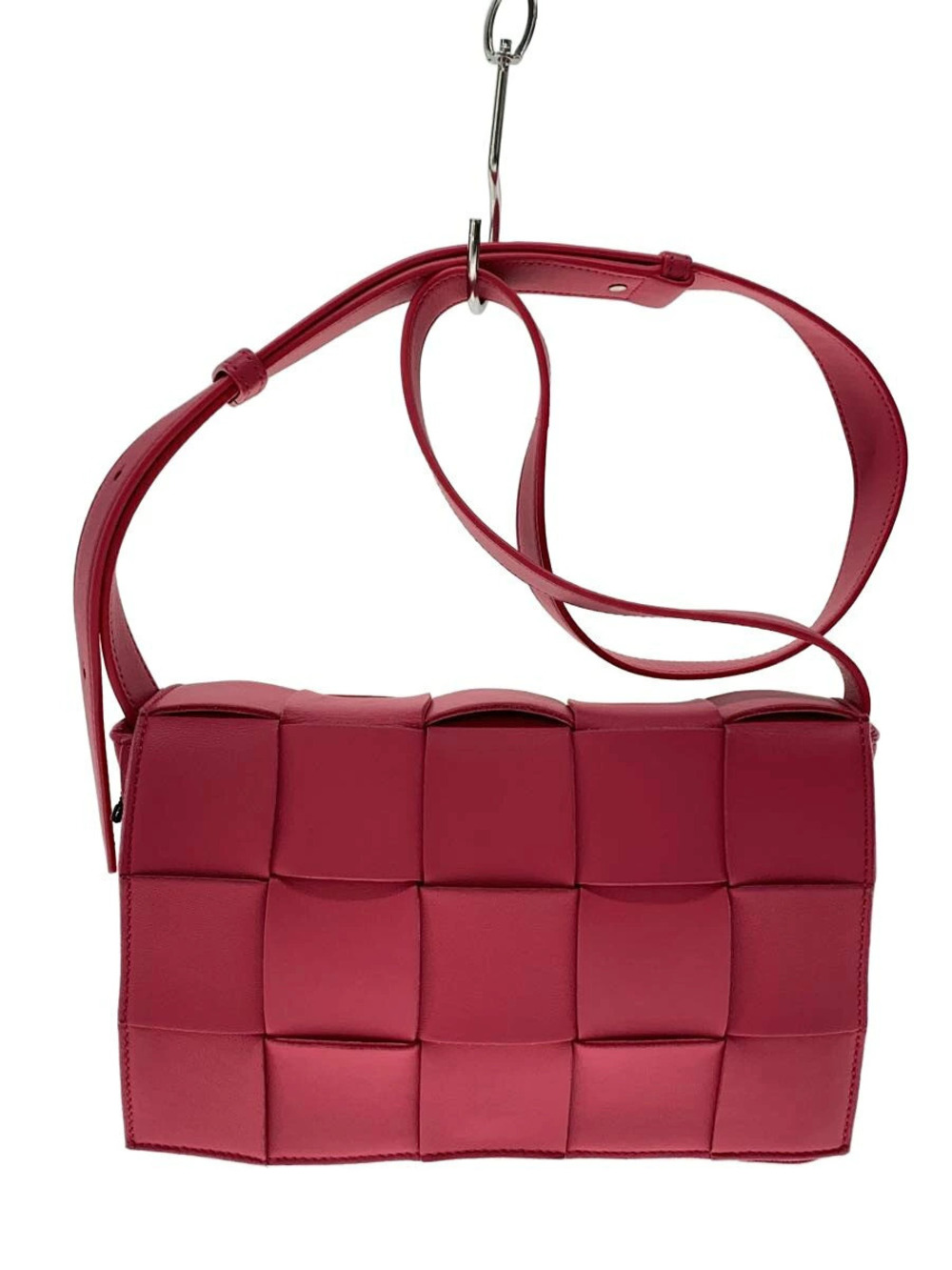 Bottega Veneta Shoulder Bag Leather Pink Cassette